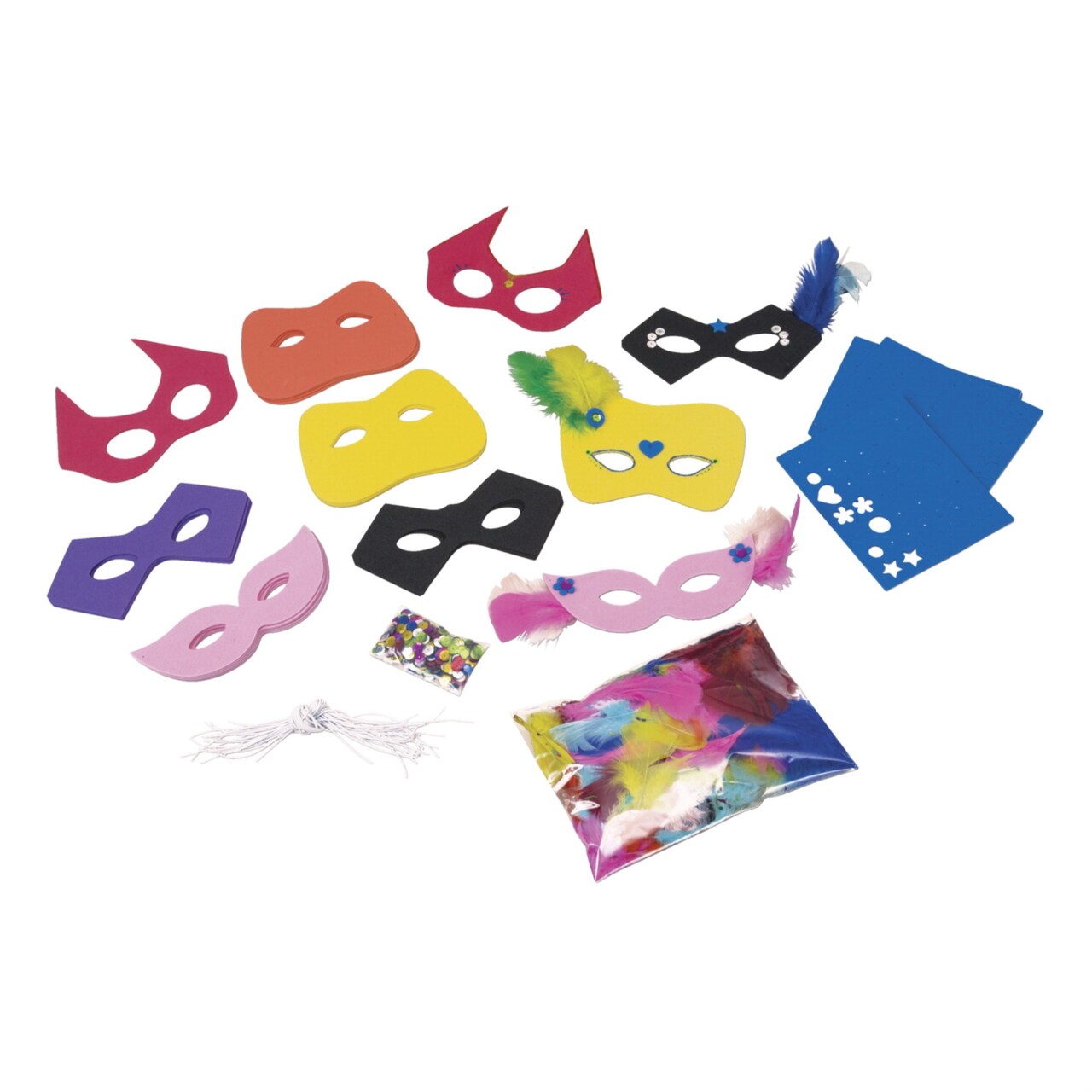 Creativity Street Colossal Craft Masks Kit, Assorted Colors & Styles, Set of 24